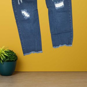 women dark blue baggy jeans size 32 (O-69)