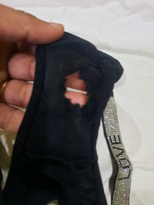 vs Black Bottoms with Rhinestone Detail