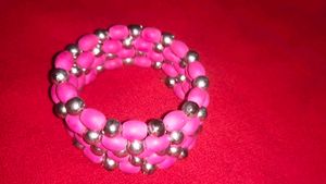 Pink Colour Bracelet &amp; Black And White Bangle