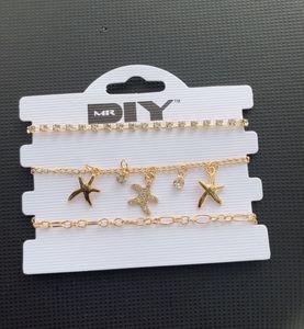 Gold Starfish Anklet Set🩷