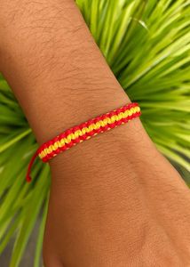 Red &amp; Yellow Braided Friendship Bracelet