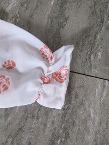 Peach And White Combo Gown