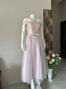 Lilac Pink Off shoulder Gown