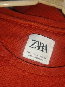 Zara Men&#39;s Basic Rust Red T-shirt (Single)