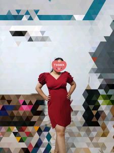 Chic Red Wrap Dress