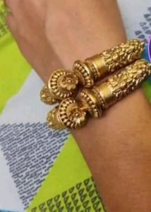 Rajwada 1gm Micro Gold Plated Set Of 2 Bangles.