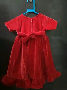 Cute Red Velvet Dress