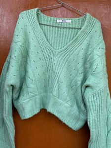 V Neck Korean Pullover
