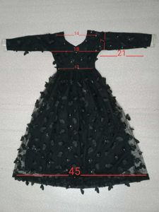Black Floral Embellished Dress