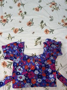 Floral Print Crop Top