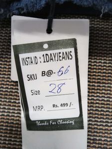 B@66 Size-28 Straight Jeans
