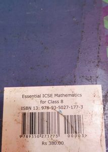 Class 8 ICSE math Book