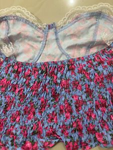 Lace Floral Cordet Top