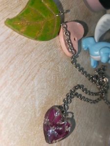 resin heart locket