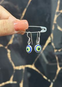 Silver Evil Eye Earings