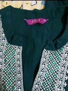 Libas Green Embroidered Kurti