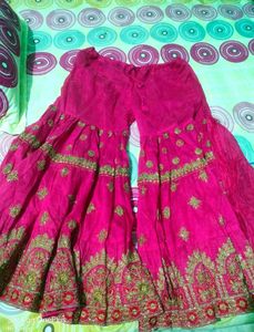 Beautiful Pink Cotton Sharara  Set