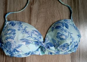 Padded Halter Neck &amp; Tie-back Bra.