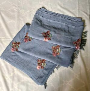 Elegant Embroidered Saree