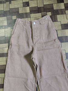 Wide Leg Tan Pants