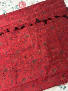 Red Floral Saree