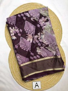 Elegant Floral Print Saree