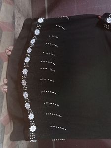 Fancy Abaya Stylish Stone And White Peal Workburka