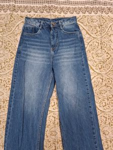 Blue Wide Leg Jeans