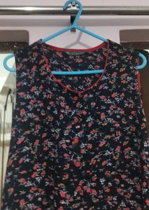 Avaasa navy blue colour co ord set like dress