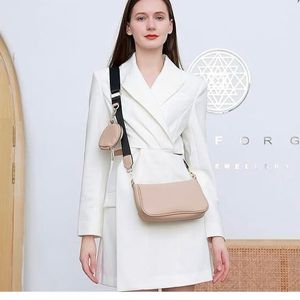 Beige Shoulder Bag with Coin Purse