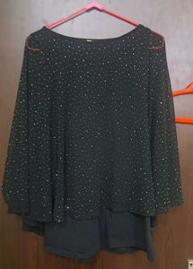 Elegant Black Sequined Top