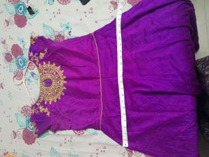 Prince Cut Gown With Banaras Duppata Rawsilk