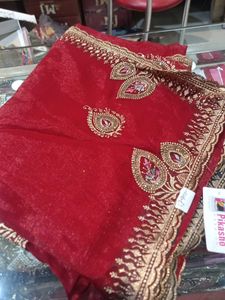 Red Embroidered Saree (Issue)