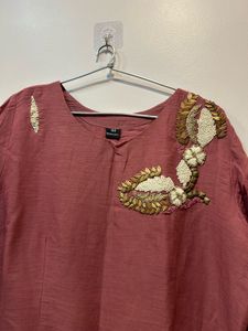 Elegant asymmetrical Kurti with Embroidery