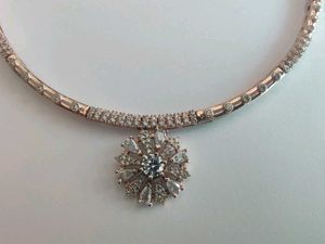 925 Rose Gold Sterling Choker With Hallmark