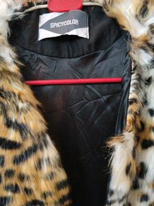 Kids Faux Fur Leopard Print Jacket