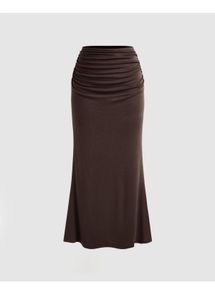 Brown Long Sleeve Dress Set