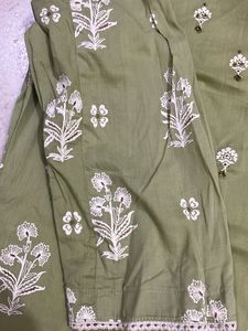 Light Green Cotton Kurta Set