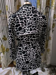 Chic Animal Print Trench Coat