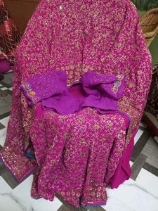 Pink 🩷 Full Work Saree