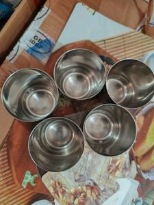 Stainless Steel Glasses (Set of 5)