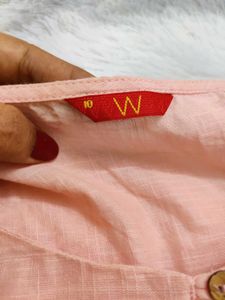W Brand Cotton Kurta and Statement Earrings Combo