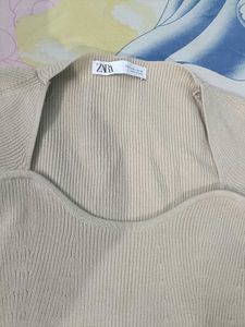 Rib Knit Sweetheart Neck Top💗