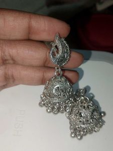 Peacock Jhumka Earrings