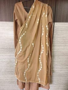 Aachho Champagne Gota Mulmul Suit Set XL