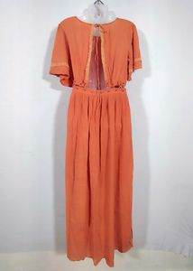Koovs Orange Backless Dress ( Women)