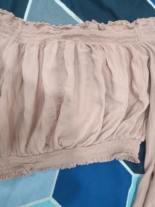 Women Off Shoulder Crop Top