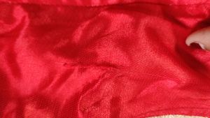 Party Wear Off White And Red Combination Frock For