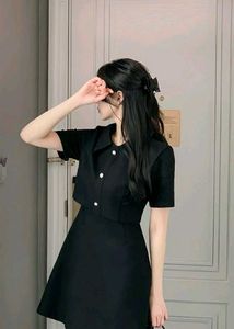 Black Korean Mini Skirt