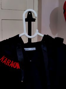 💥BUY1GET1💥 UNISEX imported black hooded sweatshirt with red embroidered